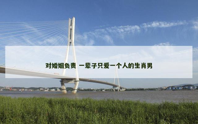对婚姻负责 一辈子只爱一个人的生肖男