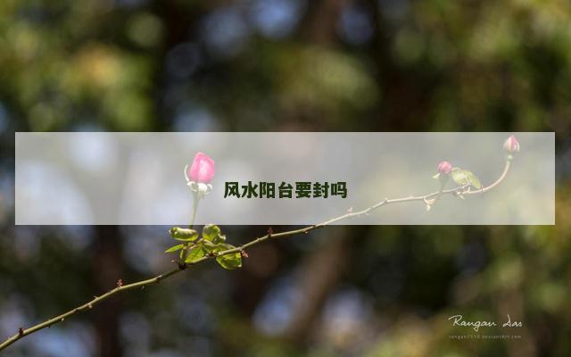 风水阳台要封吗