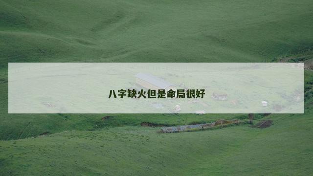 八字缺火但是命局很好