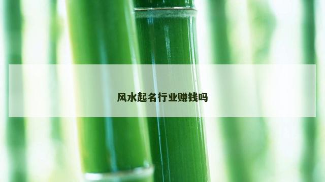 风水起名行业赚钱吗 风水起名行业赚钱吗