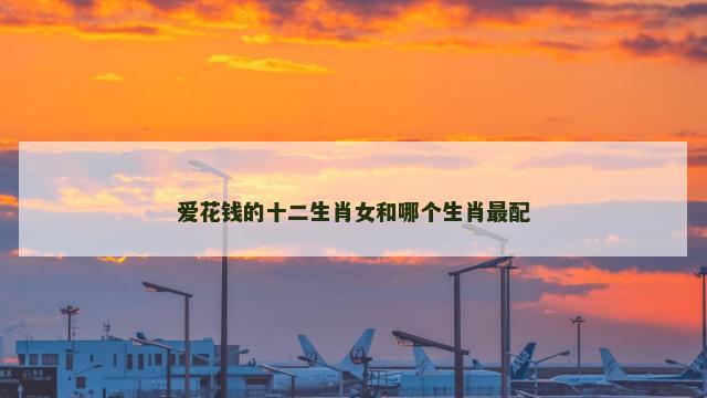 爱花钱的十二生肖女和哪个生肖最配