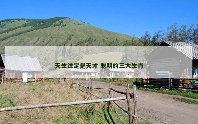 天生注定是天才 聪明的三大生肖