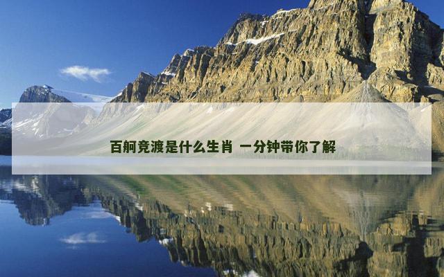 百舸竞渡是什么生肖 一分钟带你了解 百舸竞渡是什么生肖 一分钟带你了解