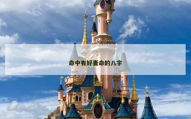 命中有好妻命的八字 命中有好妻命的八字