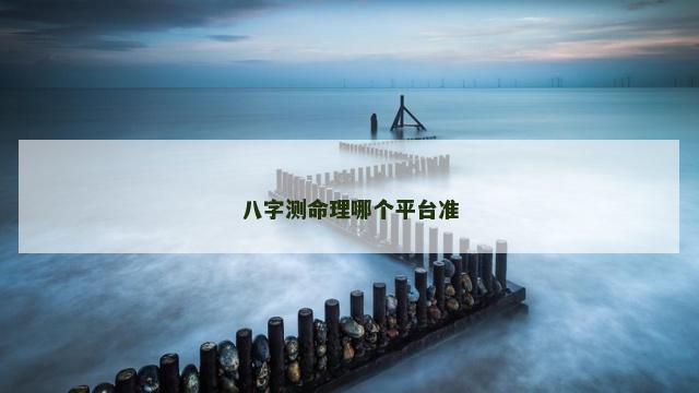 八字测命理哪个平台准 八字测命理哪个平台准
