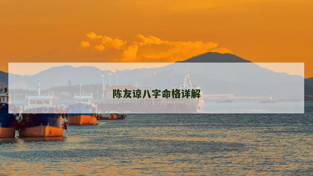 陈友谅八字命格详解